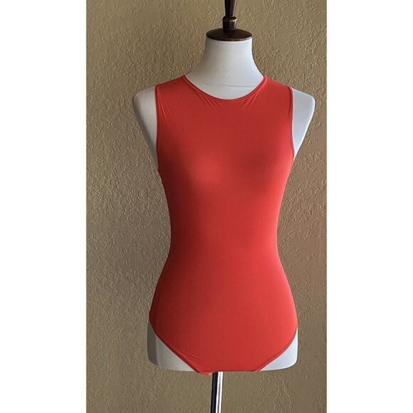 Skims Poppy Jelly Sheer Crew Neck Bodysuit Sleeveless Bodysuit Size M - Picture 2 of 10